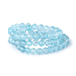 5.5-7mm Sky Blue Topaz Faceted Round Beads 16 inch 69 pieces A (ONLINE ORDER ONLY)