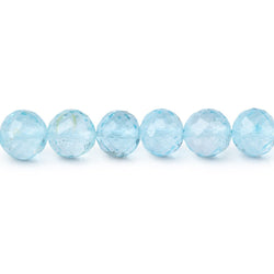 5.5-7mm Sky Blue Topaz Faceted Round Beads 16 inch 69 pieces A (ONLINE ORDER ONLY)