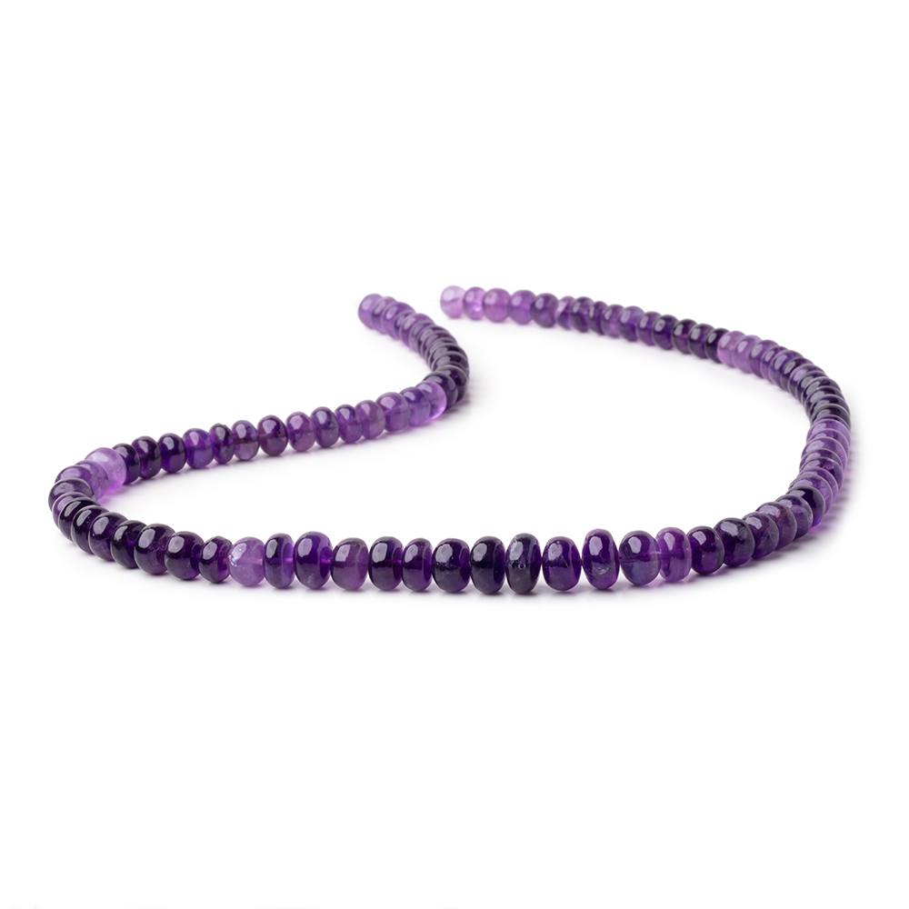 7-8mm African Amethyst Plain Rondelle Beads 16 inch 74 pieces (ONLINE ORDER ONLY)
