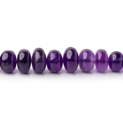 7-8mm African Amethyst Plain Rondelle Beads 16 inch 74 pieces (ONLINE ORDER ONLY)