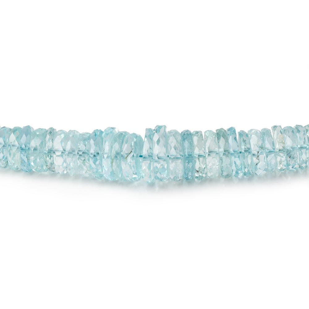 5.5-8mm Aquamarine Faceted Heishi Beads 15 inch 221 pieces AAA (ONLINE ORDER ONLY)