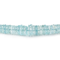 5.5-8mm Aquamarine Faceted Heishi Beads 15 inch 221 pieces AAA (ONLINE ORDER ONLY)
