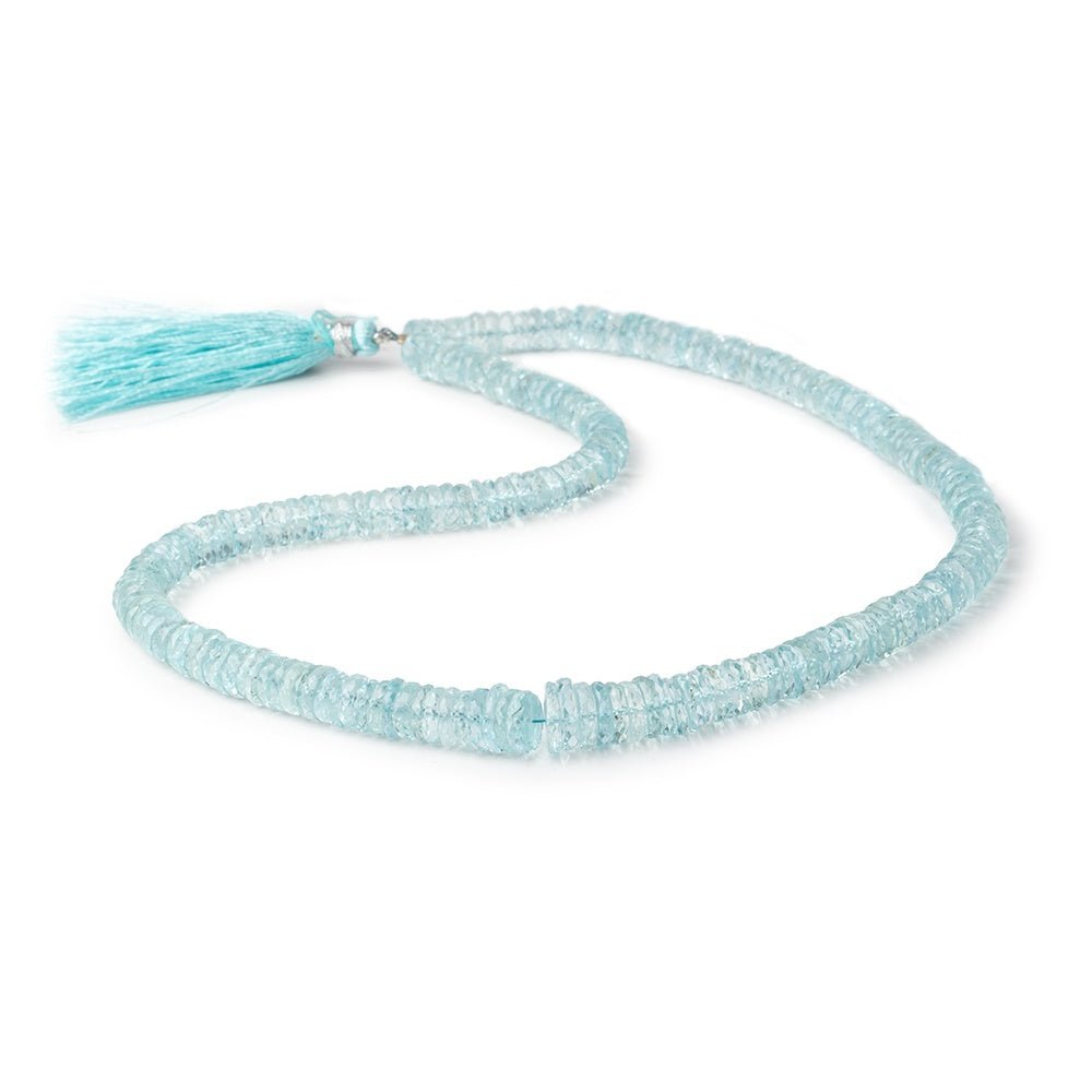 5.5-8mm Aquamarine Faceted Heishi Beads 15 inch 221 pieces AAA (ONLINE ORDER ONLY)