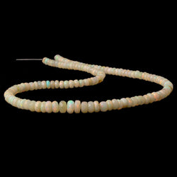 5.5-8mm Ethiopian Opal Faceted Rondelles 18 inch 135 beads AAA (ONLINE ORDER ONLY)