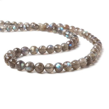 5.5-8mm Labradorite faceted round beads 17 inch 66 pieces (ONLINE ORDER ONLY)