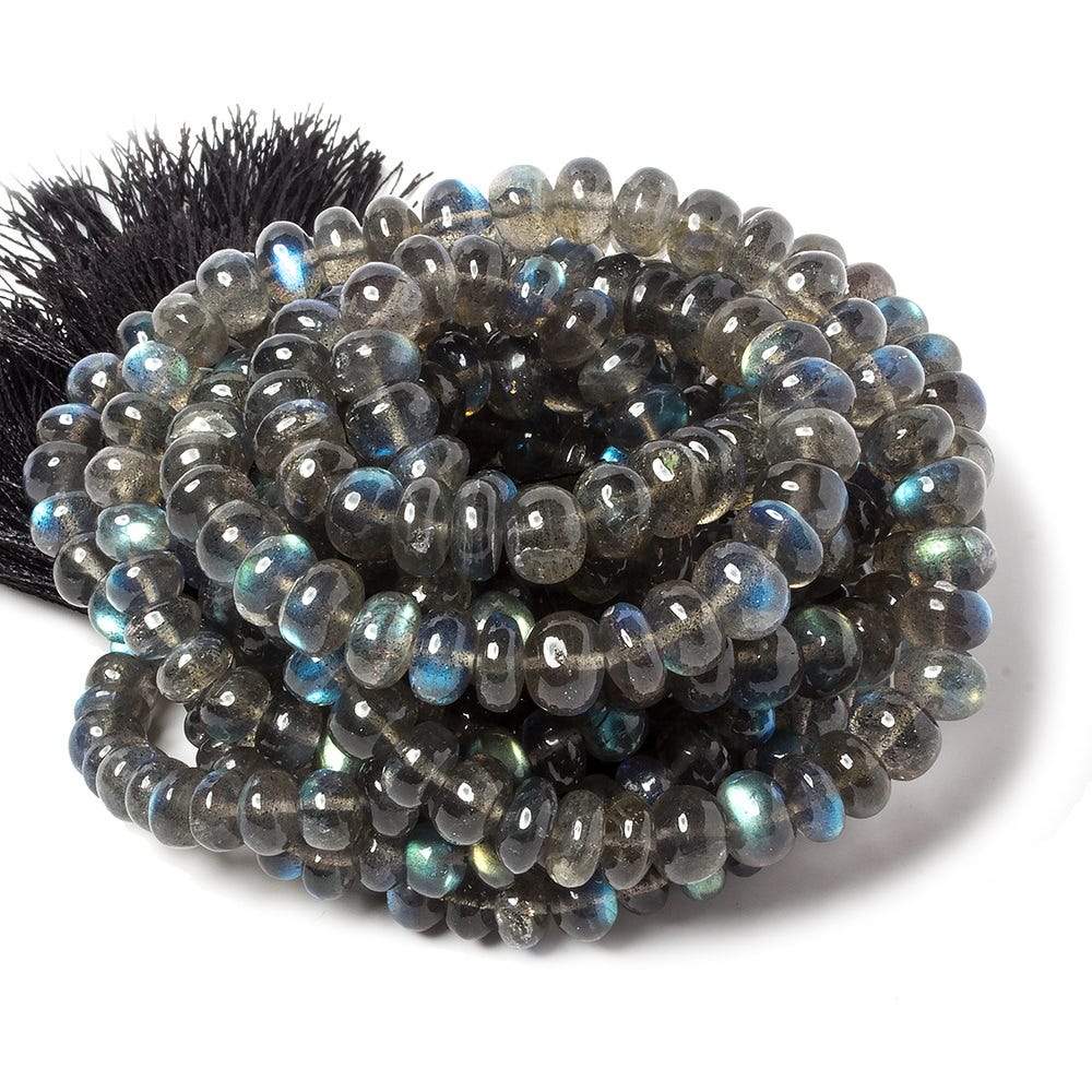 5.5-8mm Labradorite Plain Rondelle Beads 16 inch 88 pieces (ONLINE ORDER ONLY)