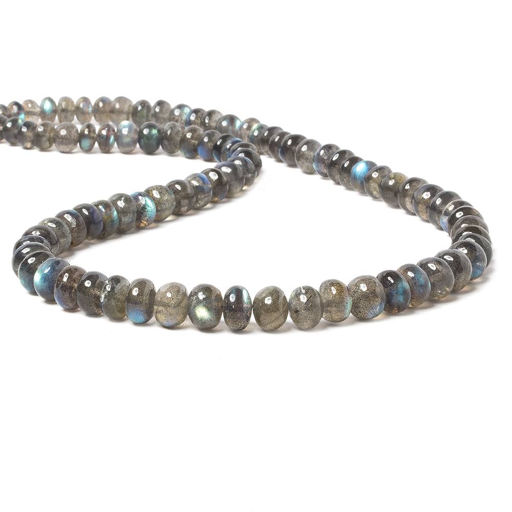 5.5-8mm Labradorite Plain Rondelle Beads 16 inch 88 pieces (ONLINE ORDER ONLY)