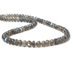 5.5-8mm Labradorite Plain Rondelle Beads 16 inch 88 pieces (ONLINE ORDER ONLY)