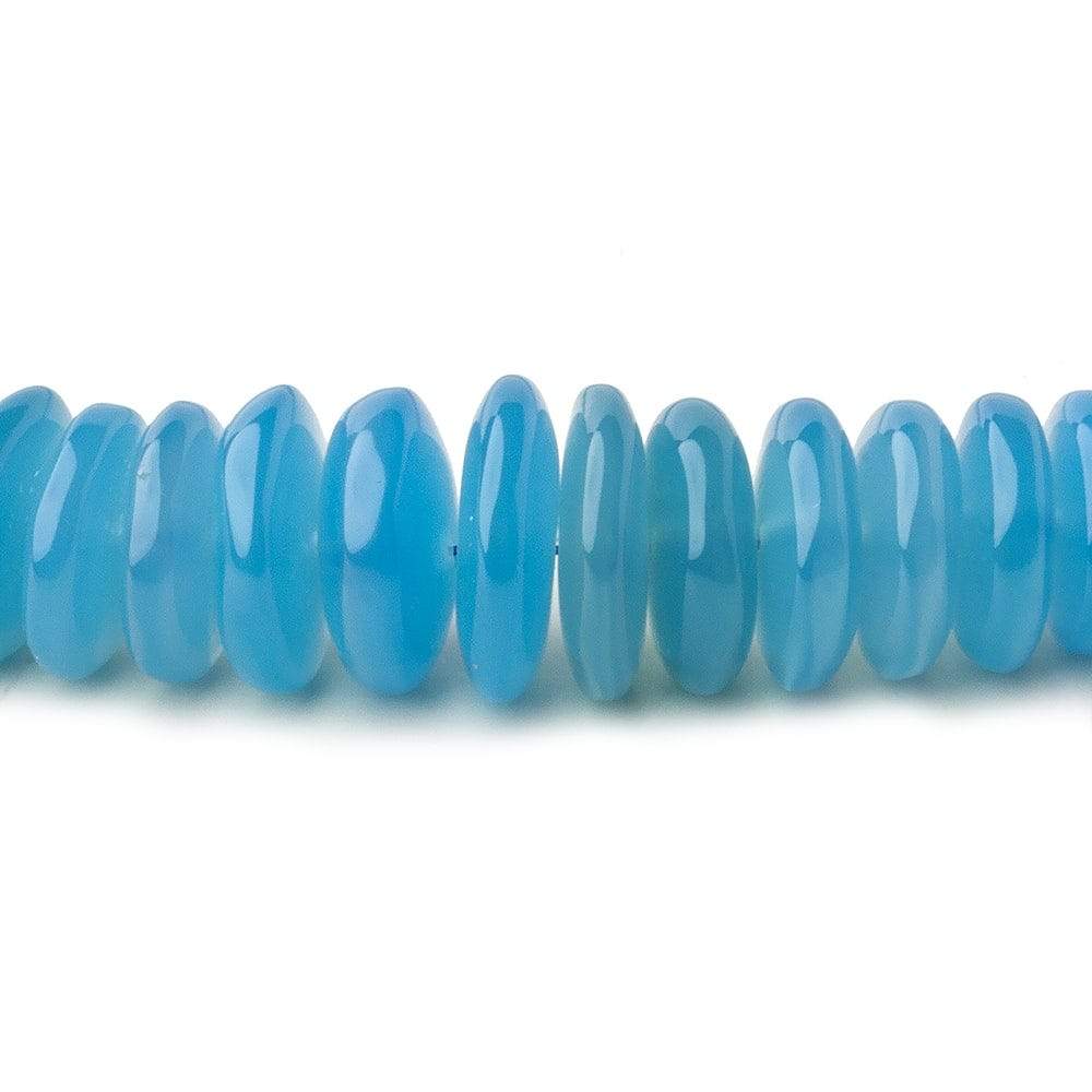 5.5-8mm Tropical Blue Chalcedony Plain Rondelle Beads 16 inch 135 pcs (ONLINE ORDER ONLY)