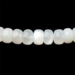 5.5-8mm White Moonstone Plain Rondelle Beads 16 inch 90 pieces (ONLINE ORDER ONLY)