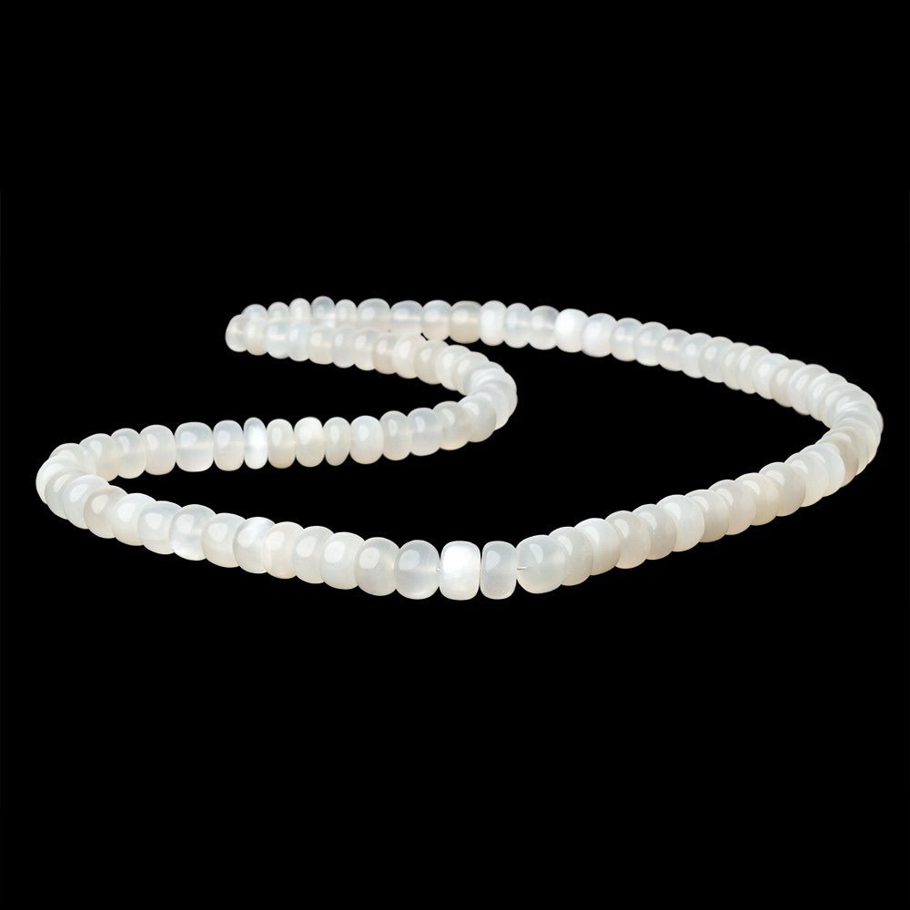 5.5-8mm White Moonstone Plain Rondelle Beads 16 inch 90 pieces (ONLINE ORDER ONLY)