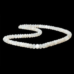 5.5-8mm White Moonstone Plain Rondelle Beads 16 inch 90 pieces (ONLINE ORDER ONLY)