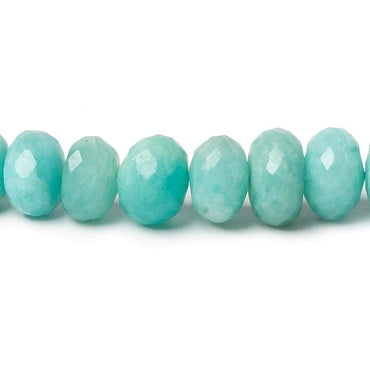 6-10mm Amazonite Faceted Rondelle Beads 16 inch 85 pieces (ONLINE ORDER ONLY)