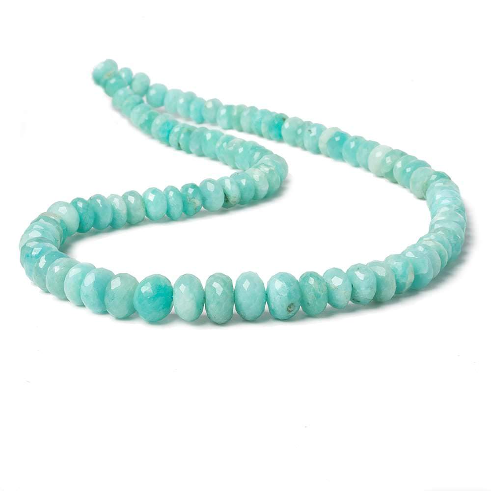 6-10mm Amazonite Faceted Rondelle Beads 16 inch 85 pieces (ONLINE ORDER ONLY)