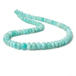 6-10mm Amazonite Faceted Rondelle Beads 16 inch 85 pieces (ONLINE ORDER ONLY)