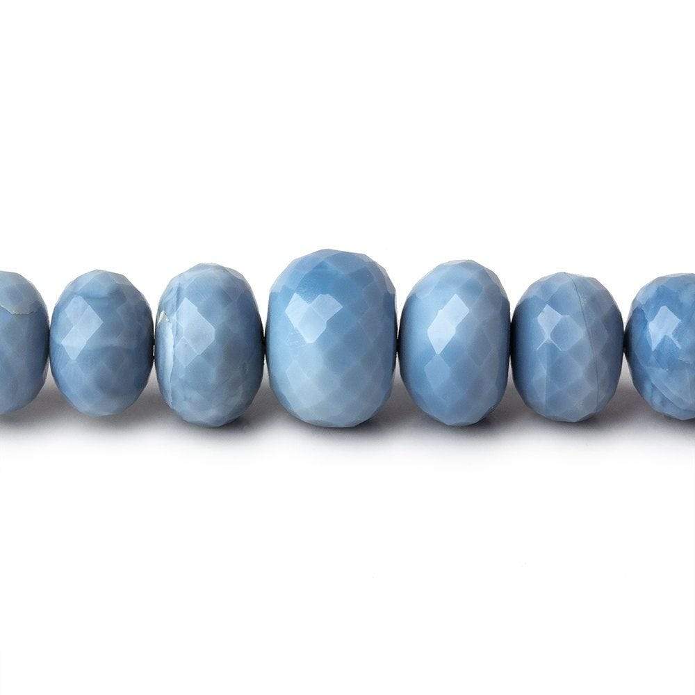 6.5-9mm Owyhee Denim Blue Opal faceted rondelle Beads 15 inch 90 pieces (ONLINE ORDER ONLY)