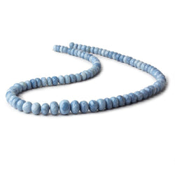 6.5-9mm Owyhee Denim Blue Opal faceted rondelle Beads 15 inch 90 pieces (ONLINE ORDER ONLY)