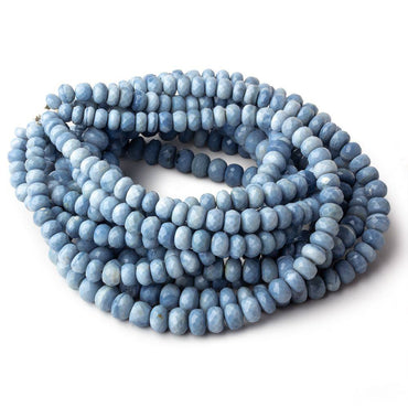 6.5-9mm Owyhee Denim Blue Opal faceted rondelle Beads 15 inch 90 pieces (ONLINE ORDER ONLY)