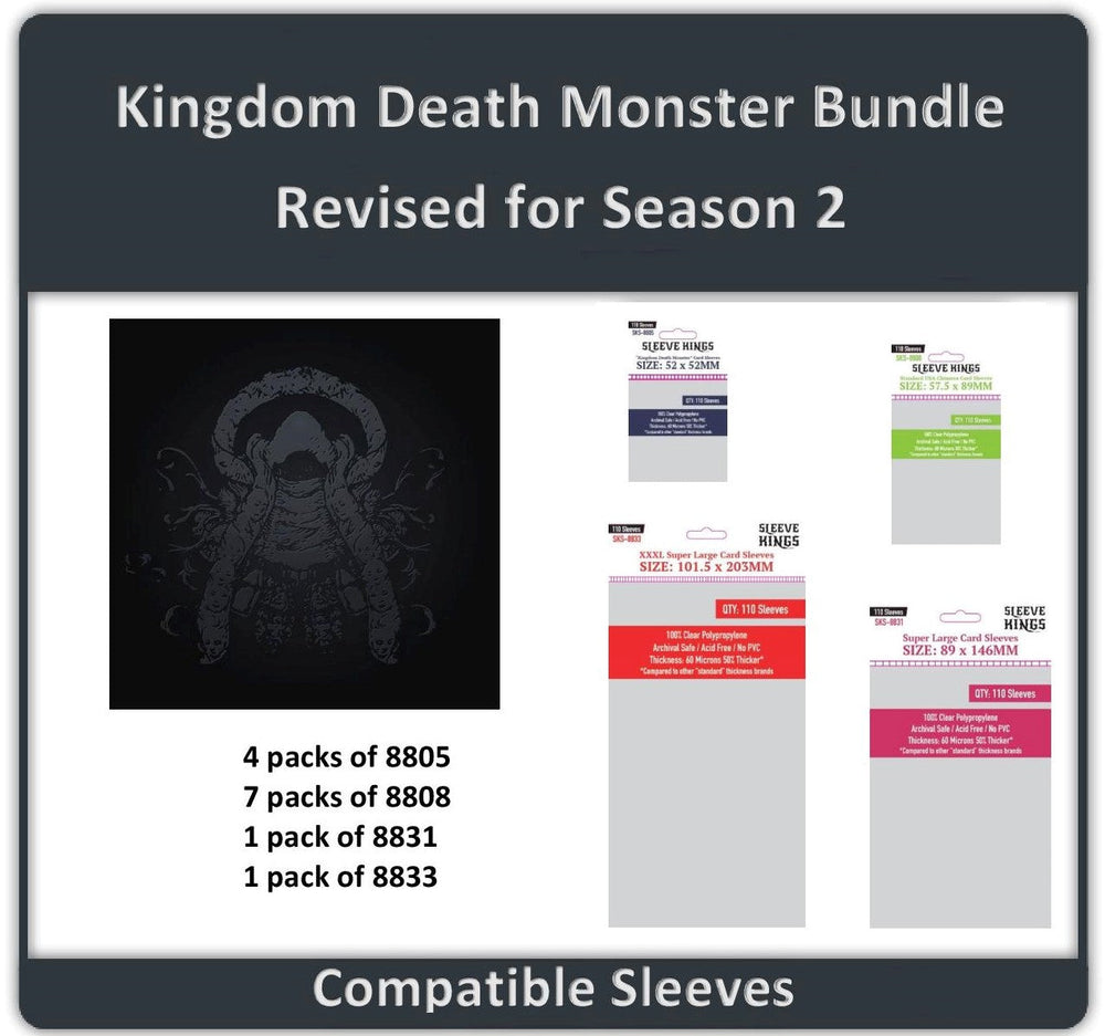 "Kingdom Death: Monster" Compatible Sleeve Bundle (8805 X 4 + 8808 X 7 + 8831 X 1 + 8833 X 1) (ONLINE ORDER ONLY)