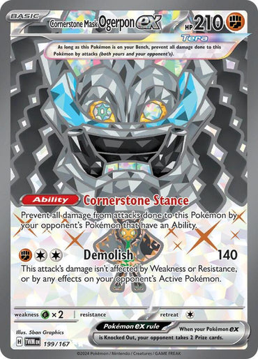 Cornerstone Mask Ogerpon ex (199/167) [Scarlet & Violet: Twilight Masquerade] (Online Only)