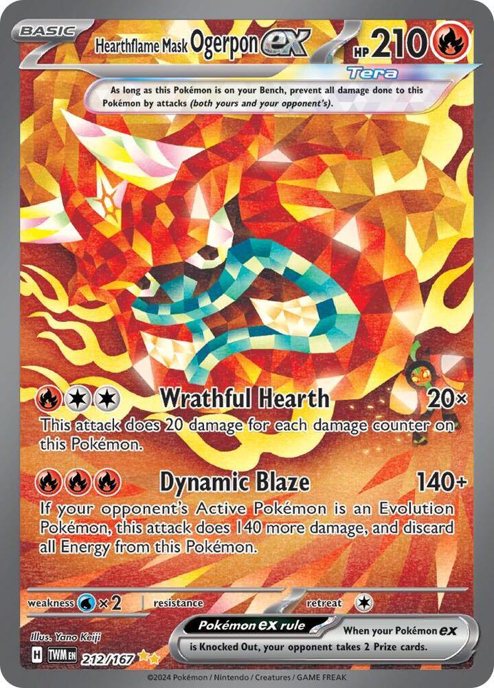 Hearthflame Mask Ogerpon ex (212/167) [Scarlet & Violet: Twilight Masquerade] (Online Only)