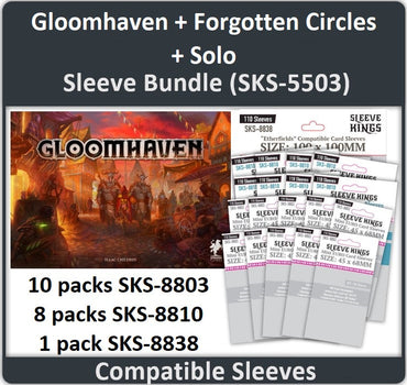 "Gloomhaven + Forgotten Circles + Solo" Compatible Card Sleeve Bundle (8803 X 10 + 8810 X 8 + 8838 X 1) (ONLINE ORDER ONLY)