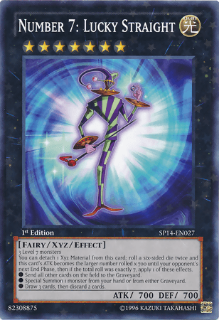Number 7: Lucky Straight [SP14-EN027] Starfoil Rare (ONLINE ORDER ONLY)