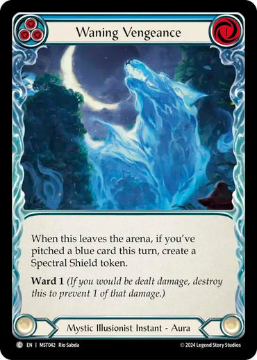 Waning Vengeance (Blue) [MST042] (Part the Mistveil)  Rainbow Foil