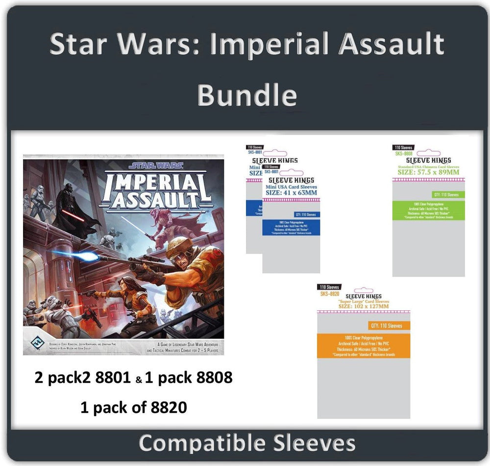 "Star Wars: Imperial Assault" Compatible Sleeve Bundle (8801 X 2 + 8808 X 1  + 8820 X 1) (ONLINE ORDER ONLY)