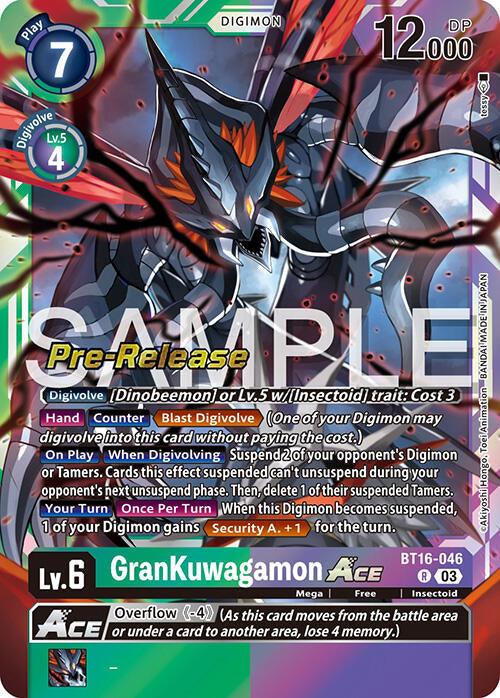 GranKuwagamon Ace [BT16-046] [Beginning Observer Pre-Release Promos] (ONLINE ORDER ONLY)