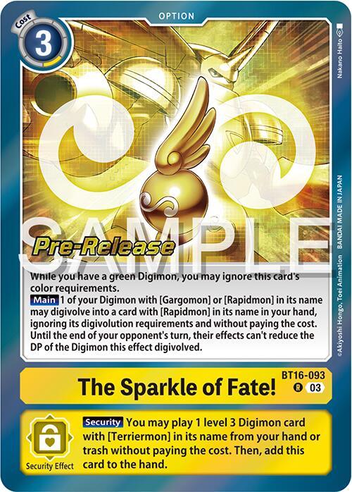The Sparkle of Fate! [BT16-093] [Beginning Observer Pre-Release Promos] (ONLINE ORDER ONLY)