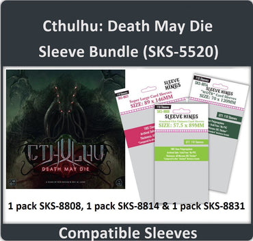 "Cthulhu: Death May Die" Compatible Sleeve Bundle (8808 X 1 + 8814 X 1 + 8831 X 1) (ONLINE ORDER ONLY)