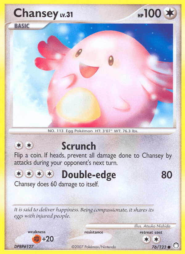 Chansey (76/123) [Diamond & Pearl: Mysterious Treasures] (Online Only)