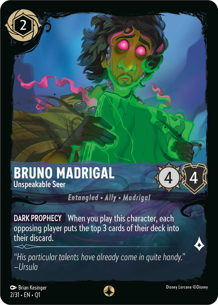 Bruno Madrigal - Unspeakable Seer (2/31) [Illumineer's Quest: Deep Trouble] (ONLINE ORDER ONLY)