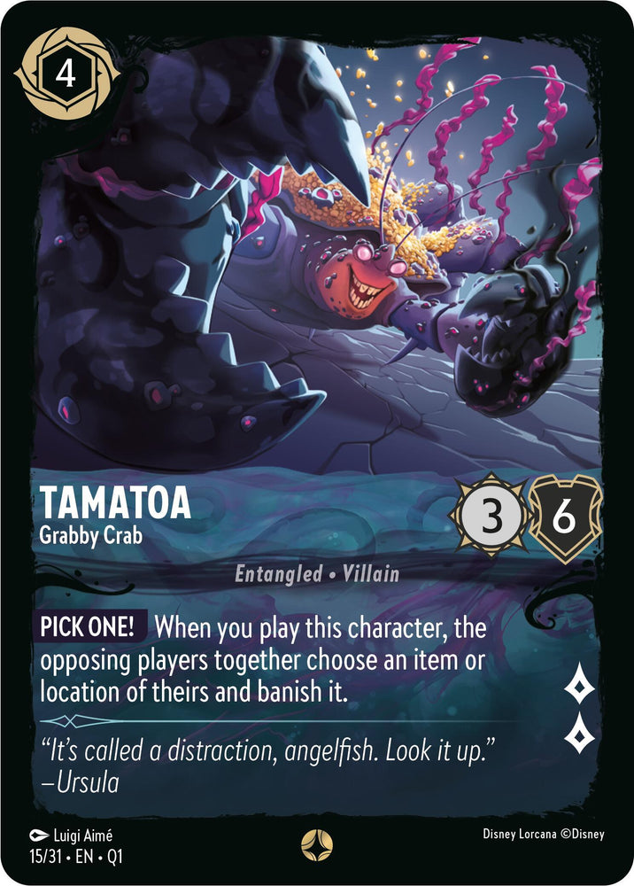 Tamatoa - Grabby Crab (15/31) [Illumineer's Quest: Deep Trouble] (ONLINE ORDER ONLY)