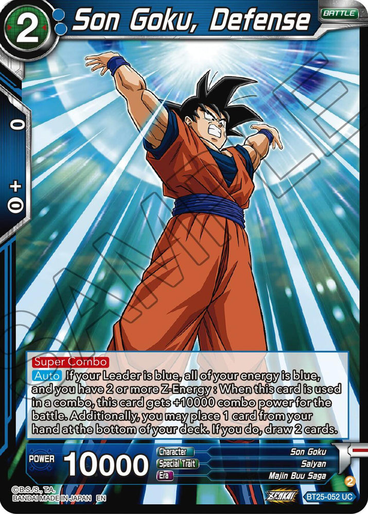 Son Goku, Defense (BT25-052) [Legend of the Dragon Balls] (ONLINE ORDER ONLY)