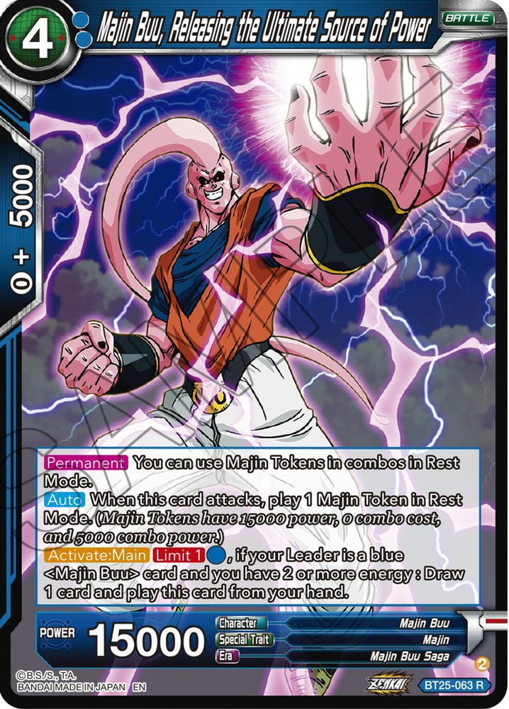 Majin Buu, Releasing the Ultimate Source of Power (BT25-063) [Legend of the Dragon Balls] (ONLINE ORDER ONLY)