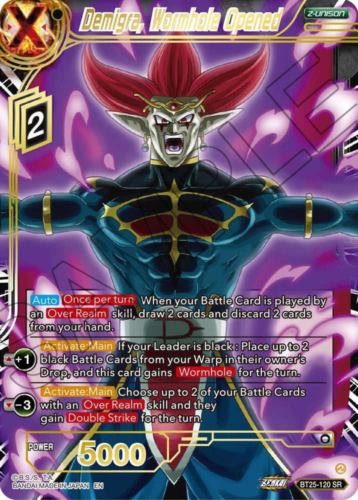 Demigra, Wormhole Opened (BT25-120) [Legend of the Dragon Balls] (ONLINE ORDER ONLY)