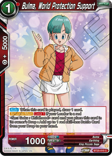 Bulma, World Protection Support (BT25-015) [Legend of the Dragon Balls] (ONLINE ORDER ONLY)