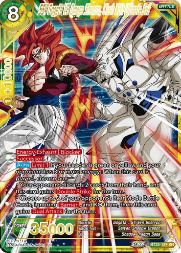 SS4 Gogeta VS Omega Shenron, Clash With Ultimate Evil (BT25-137 SR) [Legend of the Dragon Balls] (ONLINE ORDER ONLY)
