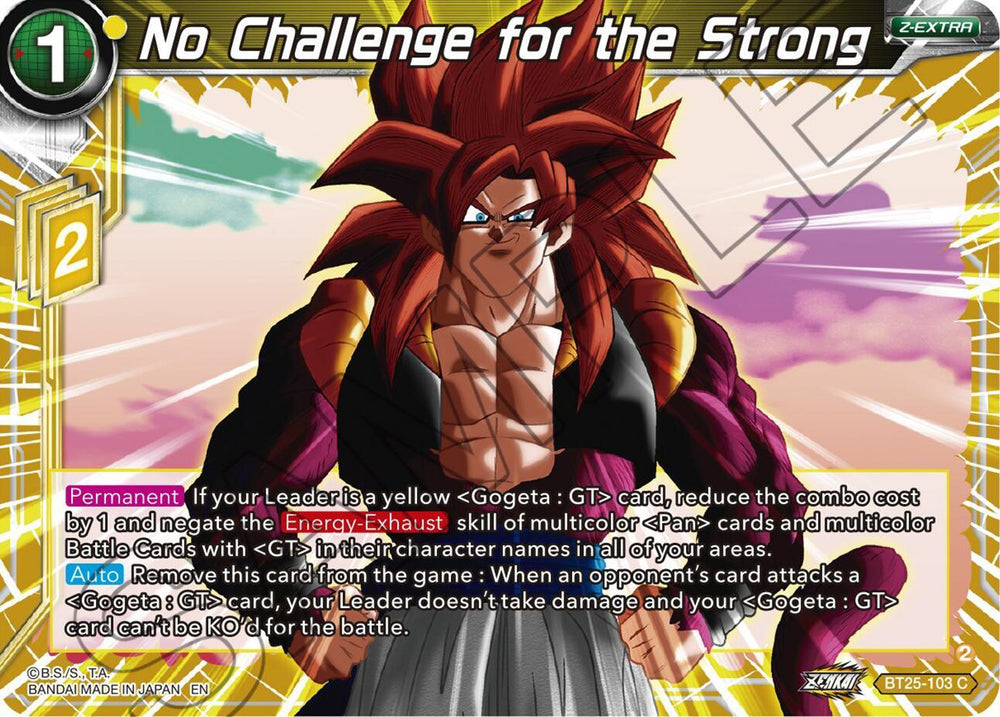 No Challenge for the Strong (BT25-103 C) [Legend of the Dragon Balls] (ONLINE ORDER ONLY)