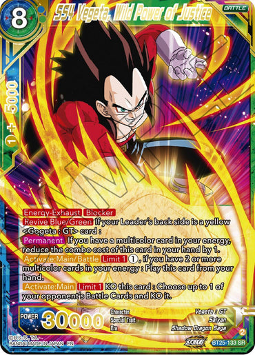 SS4 Vegeta, Wild Power of Justice (BT25-133) [Legend of the Dragon Balls] (ONLINE ORDER ONLY)