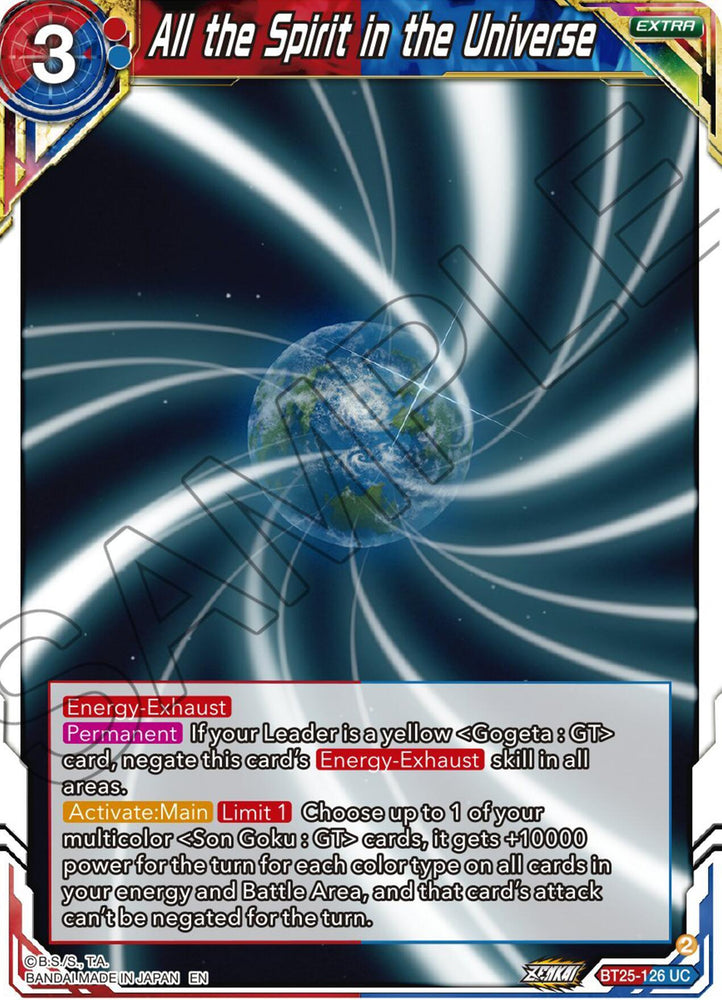 All the Spirit in the Universe (BT25-126) [Legend of the Dragon Balls] (ONLINE ORDER ONLY)
