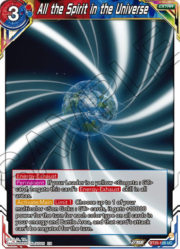 All the Spirit in the Universe (BT25-126) [Legend of the Dragon Balls] (ONLINE ORDER ONLY)