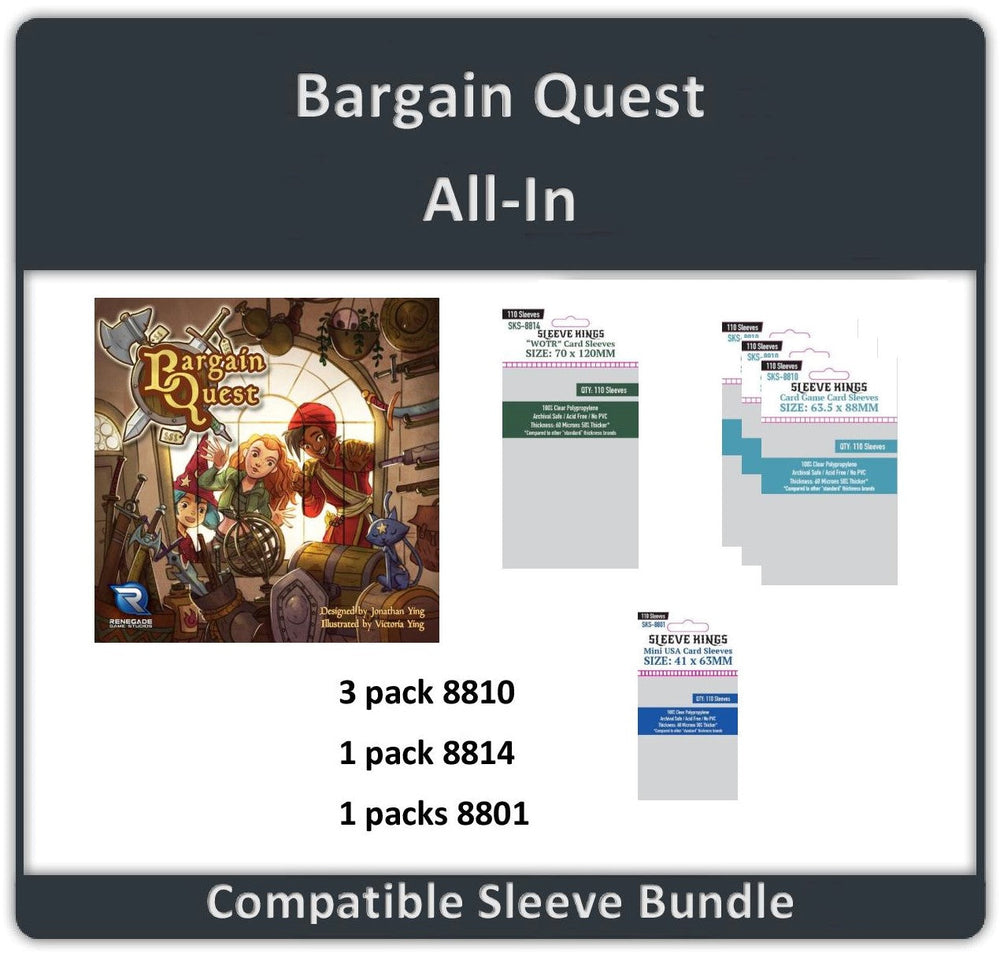 "Bargain Quest" All-In Compatible Sleeve Bundle (8801 X 1 + 8810 X 3 + 8814 X 1) (ONLINE ORDER ONLY)