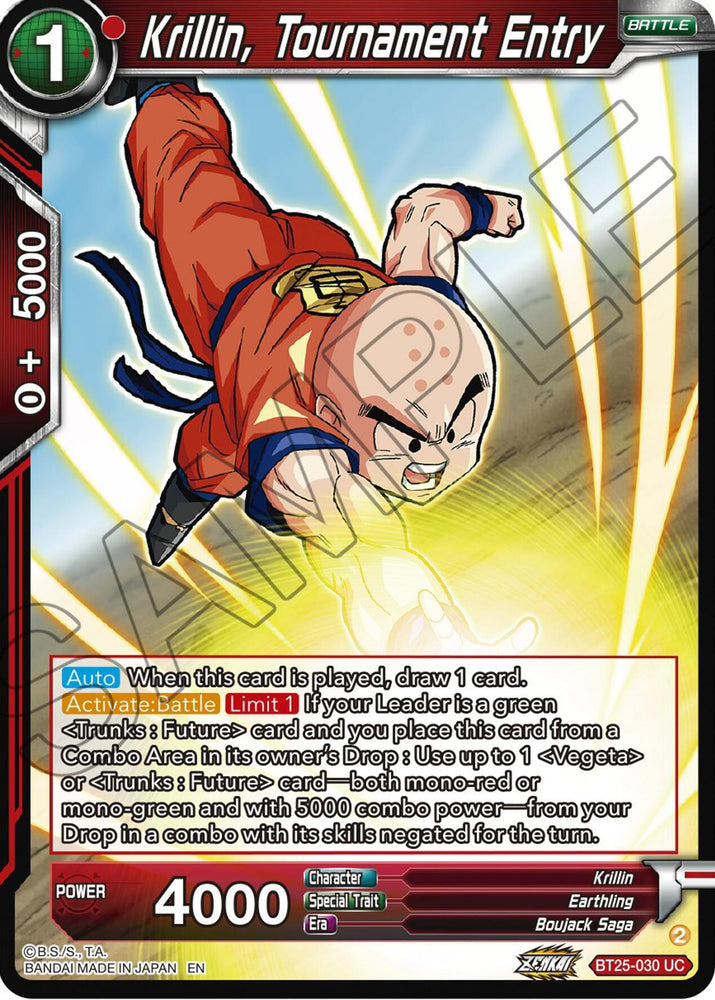 Krillin, Tournament Entry (BT25-030) [Legend of the Dragon Balls] (ONLINE ORDER ONLY)