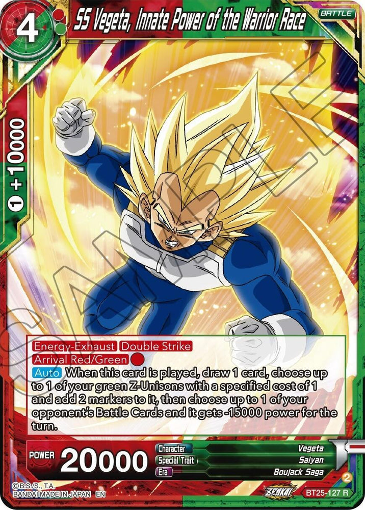 SS Vegeta, Innate Power of the Warrior Race (BT25-127) [Legend of the Dragon Balls] (ONLINE ORDER ONLY)