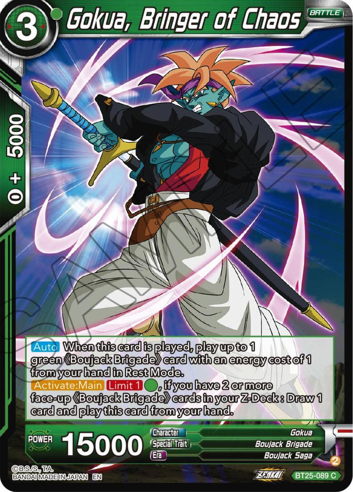 Gokua, Bringer of Chaos (BT25-089) [Legend of the Dragon Balls] (ONLINE ORDER ONLY)