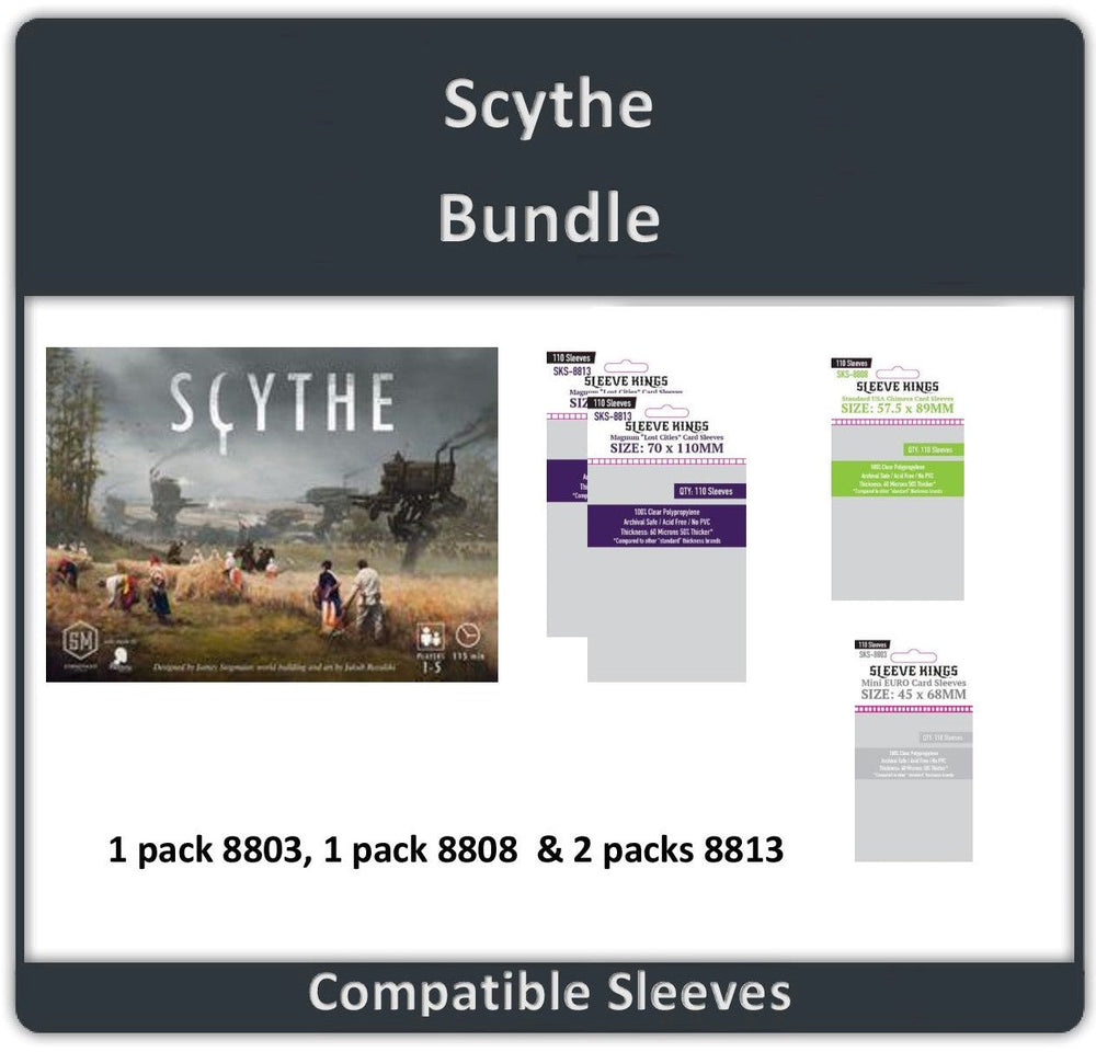 "Scythe"+ Expansions Compatible Sleeve Bundle (8803 X 1 + 8808 X 1 + 8813 X 2) (ONLINE ORDER ONLY)