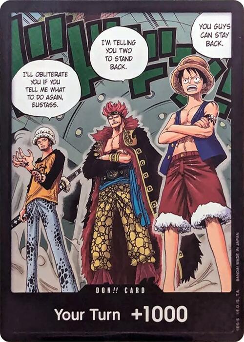 DON!! Card (Trafalgar Law, Eustass Kid and Monkey.D.Luffy) (Double Pack Set Vol. 4) [500 Years in the Future] (ONLINE ORDER ONLY)